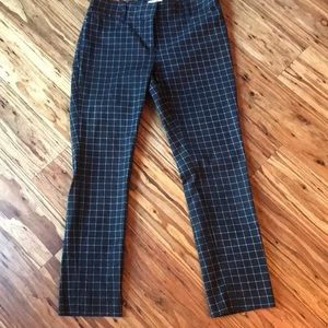 Black windowpane trousers